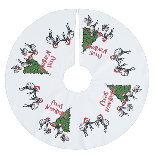 Christmas Dancing Fleas Navidad Kerstboom Rok (Voorkant)