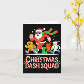 Christmas Dash Squad Running Runner Marathon Team  Kaart (Gele Bloem)