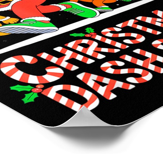 Christmas Dash Squad Running Runner Marathon Team  Poster (Hoek)