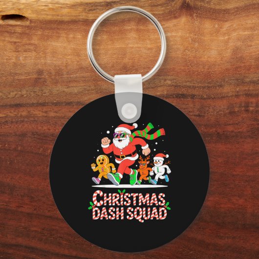Christmas Dash Squad Running Runner Marathon Team Sleutelhanger (Voorkant)