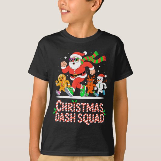 Christmas Dash Squad Running Runner Marathon Team  T-shirt (Voorkant)