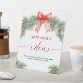 Christmas Date Night Ideas sign Reclamebord Met Voetstuk (Insitu)