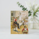 Christmas Day in the Nursery Feestdagenkaart (Staand voorkant)