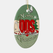 CHRISTMAS DDS Doctor in de tandheelkunde Keramisch Ornament (Rechts)