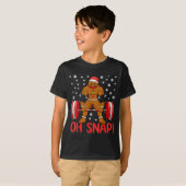 Christmas Deadlifts Workout Oh Snap Gingerbread Ma T-shirt (Voorkant volledig)