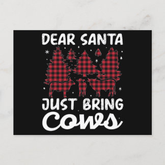 Christmas Dear Santa Bring The Cows Animal Farm Briefkaart