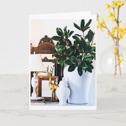 CHRISTMAS DECOR EN CHRISTMAS GREETTEREN IN ÉÉN KAART (Gele Bloem)