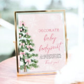 Christmas Decorate Baby Bodysuits Baby shower Game Poster