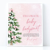 Christmas Decorate Baby Bodysuits Baby shower Game Poster