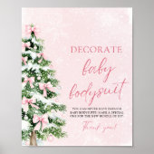 Christmas Decorate Baby Bodysuits Baby shower Game Poster (Voorkant)