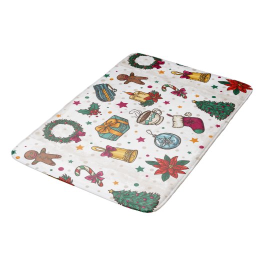 Christmas decoration badmat (Gekanteld)