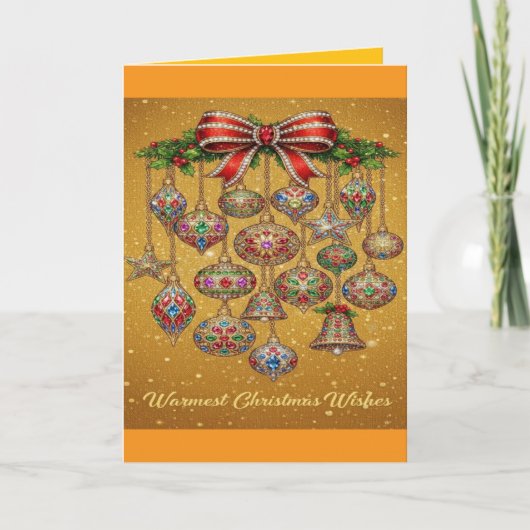 Christmas Decorative Card Feestdagen Kaart (Voorkant)