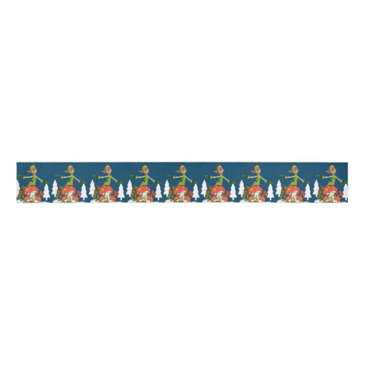 Christmas Decorative Ribbon, Elf  Grosgrain Lint (Voorkant)