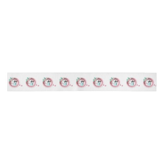 Christmas Decorative Ribbon, Snowman  Grosgrain Lint (Voorkant)