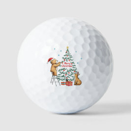 Christmas deer and bear golfballen