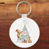 Christmas deer and bear sleutelhanger (Voorkant)