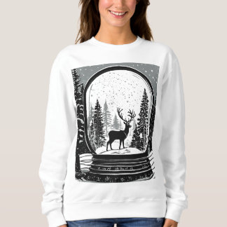 Christmas deer ans trees sweat-shirt for women trui