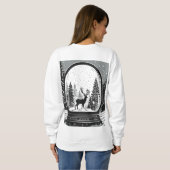 Christmas deer ans trees sweat-shirt for women trui (Achterkant volledig)