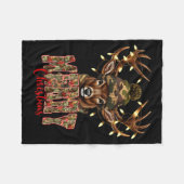Christmas Deer Camouflage Hunting Camo Reindeer &a Fleece Deken (Voorkant (Horizontaal))