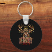 Christmas Deer Camouflage Hunting Camo Reindeer &a Sleutelhanger (Voorkant)