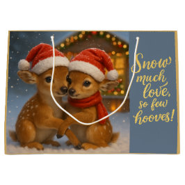 Christmas Deer Couple under Cozy Cabin Lights Groot Cadeauzakje