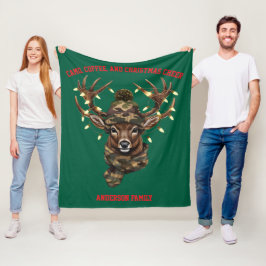 Christmas deer Fleece Blanket Deken