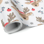 Christmas Deer Gift Wrap Cadeaupapier (Rol Hoek)