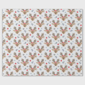 Christmas Deer Gift Wrap Cadeaupapier (Vlak)