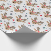 Christmas Deer Gift Wrap Cadeaupapier (Hoek)