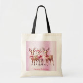 Christmas Deer Holiday Canvas tas (Voorkant)