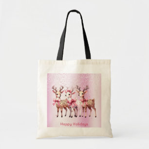 Christmas Deer Holiday Canvas tas