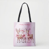 Christmas Deer Holiday Canvas tas (Voorkant)