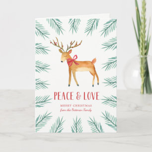 Christmas Deer Holiday Greeting Kaart