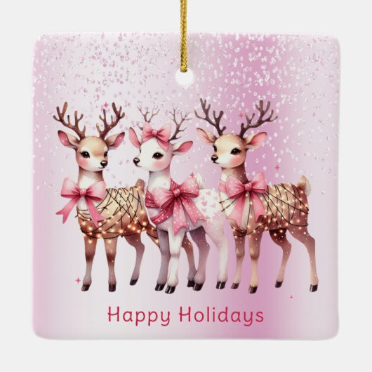 Christmas Deer Holiday Ornament (Achterkant)