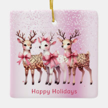 Christmas Deer Holiday Ornament