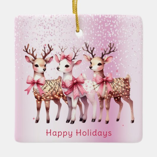 Christmas Deer Holiday Ornament (Voorkant)
