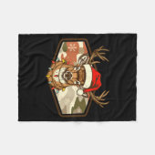 Christmas Deer Hunting Old School Camo, Xmas Hunti Fleece Deken (Voorkant (Horizontaal))