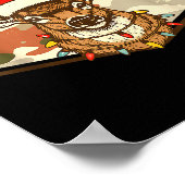 Christmas Deer Hunting Old School Camo, Xmas Hunti Poster (Hoek)