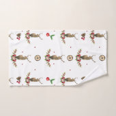Christmas Deer Idyll Waterverf Bad Handdoek (Handdoek)