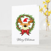 Christmas deer kaart (Gele Bloem)