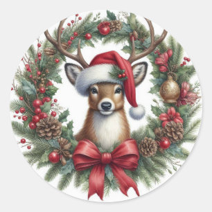 Christmas Deer Krans Sticker
