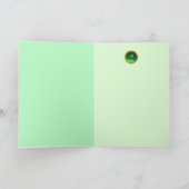 CHRISTMAS DEER MET PIJNCONS CROWN MINT GROEN FEESTDAGEN KAART (Binnen)