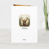 CHRISTMAS DEER MET PIJNCONS CROWN PARCHCHMENT FEESTDAGEN KAART (Achterkant)