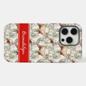 Christmas Deer Phone Case | Personalized Name iPhone Hoesje (Achterkant horizontaal)