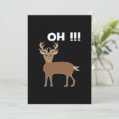Christmas Deer Season Cute Festive Retro Style Feestdagenkaart (Staand voorkant)