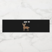 Christmas Deer Season Cute Festive Retro Style Waterfles Etiket (Enkel label)