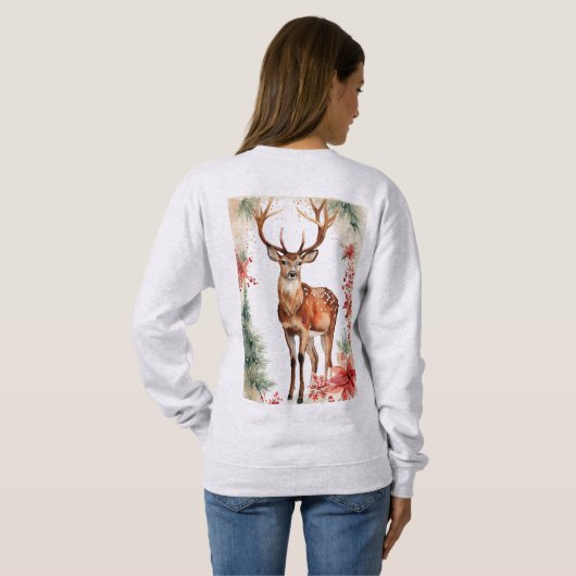 Christmas deer sweat-shirt for women trui (Achterkant volledig)
