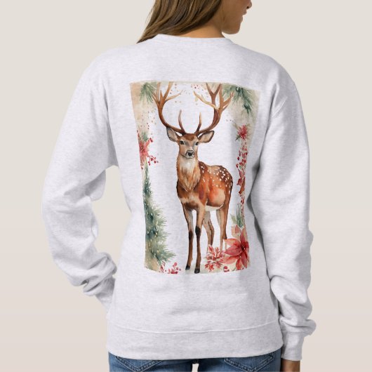 Christmas deer sweat-shirt for women trui (Achterkant)