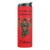 Christmas deer Thermal Tumbler Thermosbeker (Gedraaid links)