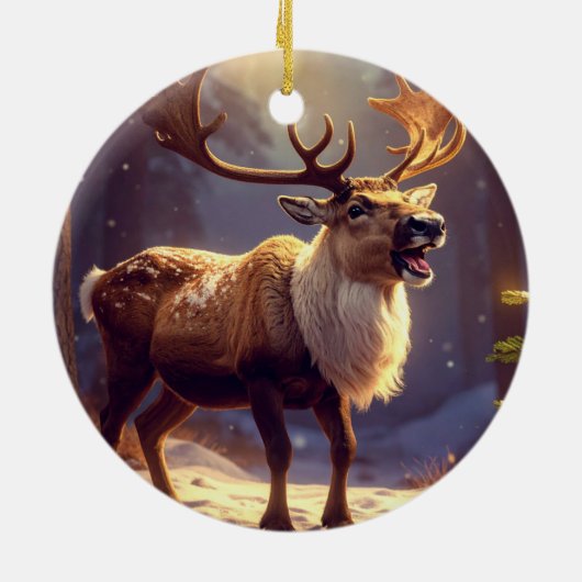 Christmas DEER TO SANTA'S HEART Keramisch Ornament (Achterkant)